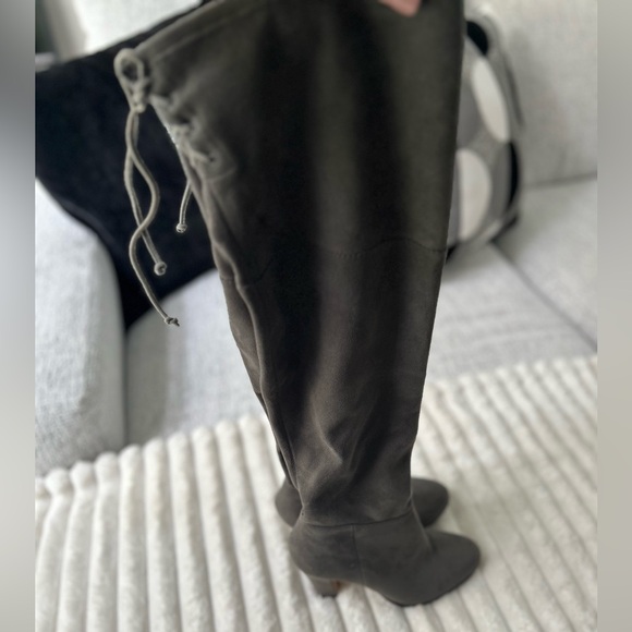 Vince Camuto Gray Knee-High Boots - Picture 1 of 6